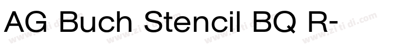 AG Buch Stencil BQ R字体转换